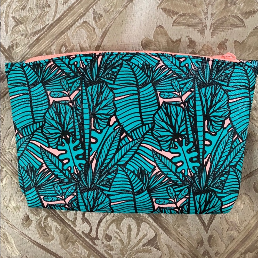 Pink & Teal Makeup Bag/Clutch
